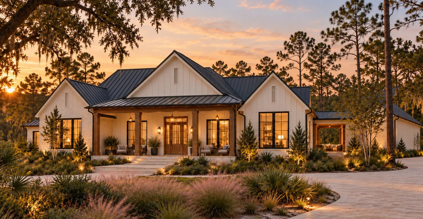 Florida Modern Farmhouse approved exterior concept